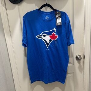 47 Royal Blue Graphic Tee with Red Accent